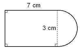 What is the area of this figure? Use 3.14 for pi.

A.49.26 cm2
B.28.07 cm2
C.24.53 cm2
D.21 cm