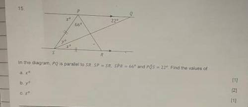 Please help me in this question.
Find angle x°,y°,z°.