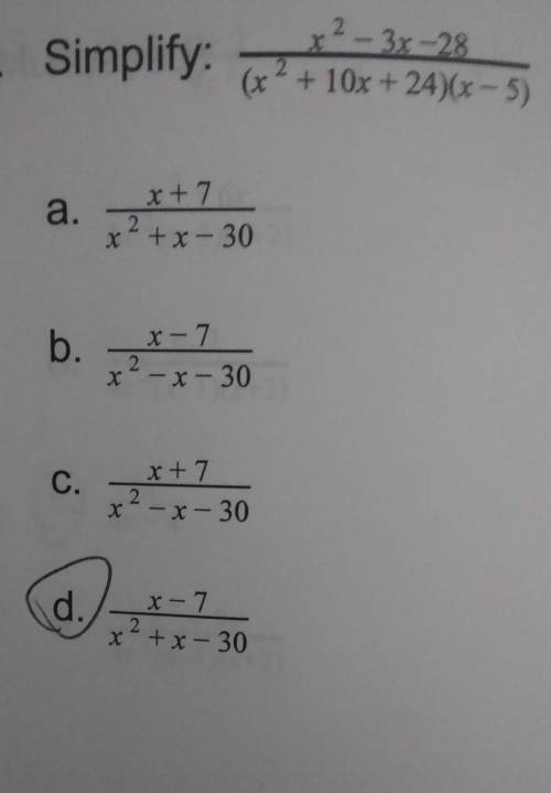 Ignore circled one and work it out please