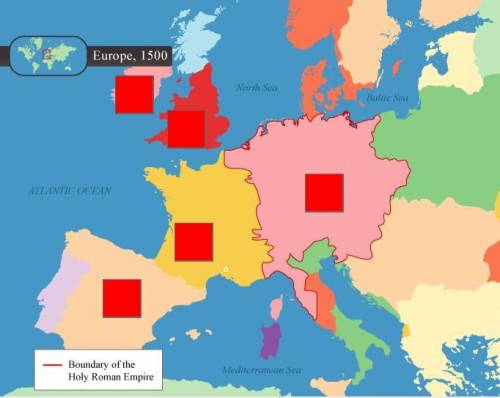 European nations have grown and emerged over time in response to multiple events. On the map, mark