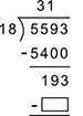What number should be placed in the box to help complete the division calculation?

Numerical Answ