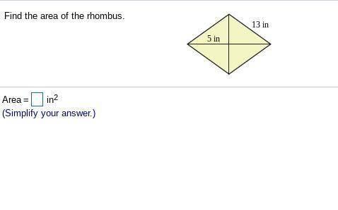 Find the area of the rhombus.
