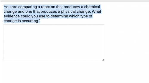 You are comparing a reaction that produces a chemical change and one that produces a physical chang