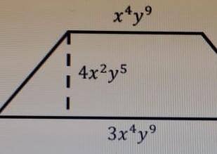 A) write in simplified form the value of the area of the trapesoid.