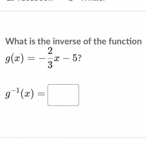 What is the inverse of the function