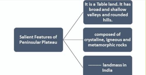 What are the salient features of Peninsular Plateau? Two features are given in the diagram. What is
