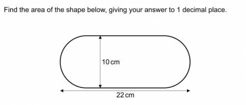 Find the area of the shape attached