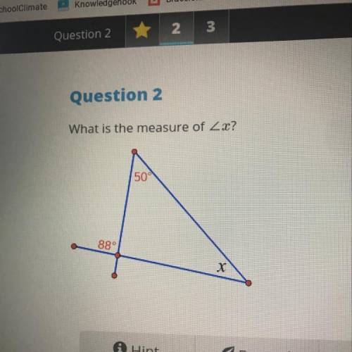 What is the measure of X ?