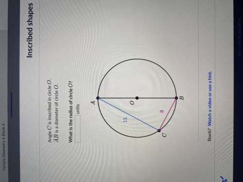 What is the radius of circle O