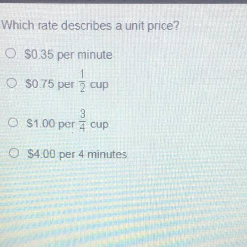 Which rate describes a unit price?