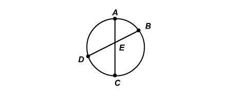 In the following figure, DE = 8, EB = 6, and AE = 4. What is AC?

A.10
B.12
C.16
D.20