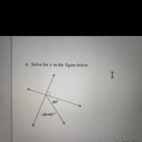 HELP!! 
Solve for x in the figure below!