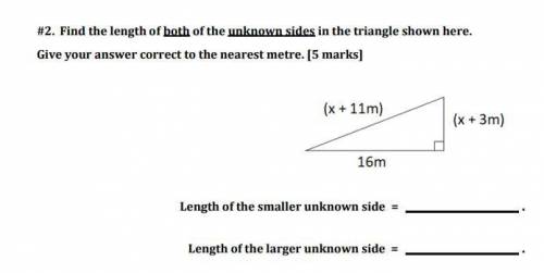 Find the length of both of the unknown sides in the triangle shown here.

Give your answer correct