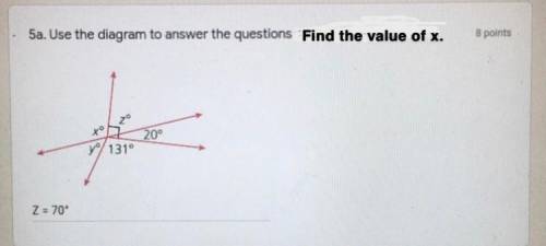*EASY GRADE 7 MATH*

BEST ANSWER WITH EXPLANATION WILL BE MARKED BRAINLIEST! 
Find the value of x.