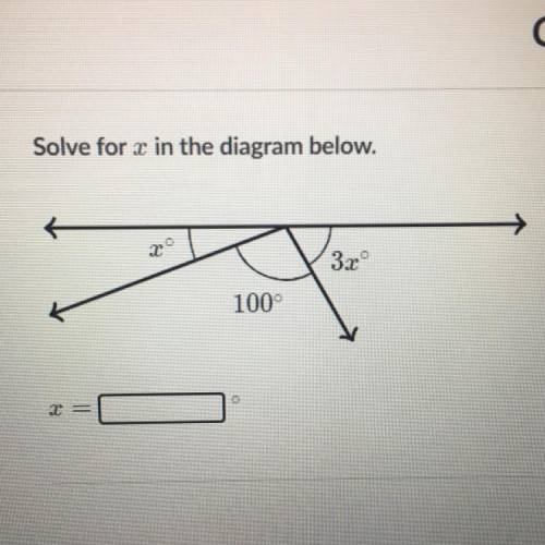 Solve for in the diagram below.