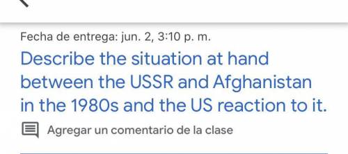 Describe the situation at hand between the USSR and Afghanistan in the 1980s and the US reaction to