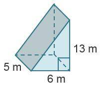 What is the volume of this triangular prism?

A right triangular prism with a height of 13 meters,