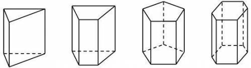 Fill in the table below by naming each prism and identifying the number of faces, vertices, and edg