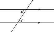 (05.09A LC)

A pair of parallel lines is cut by a transversal, as shown below:
A pair of parallel