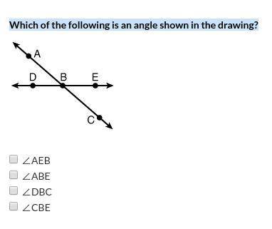 Which of the following is an angle shown in the drawing?