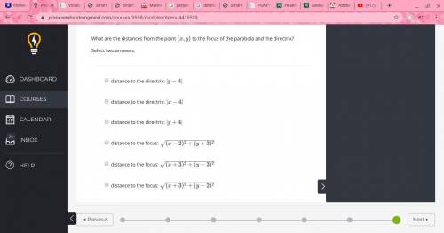 Refer to your answers to the questions from Part 1 of Project 1.

Any point on the parabola can be