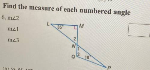 Find the measure of rach numbered angle