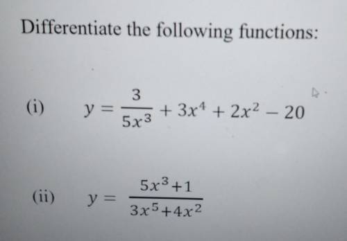 How to differentiate functions