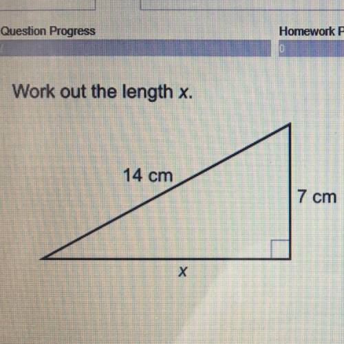 Work out the length x