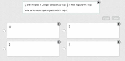4/5 of the magnets in George's collection are flags. 1/2 of those flags are U.S. flags.

What frac