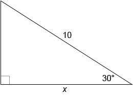 Please help, need fast; 30 points

What is the value of x in this figure?A.) 103√3B.) 5√3C.) 5D.)