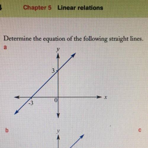 Please show me how to determine the equation of the straight line, with all the steps explained