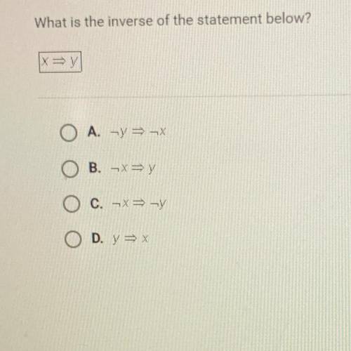What is the inverse statement