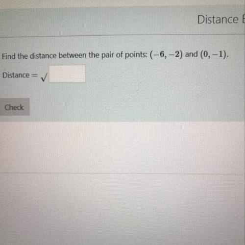 Find the distance between the pair of points