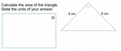 Area of a triangle
State the units in your answer please.
