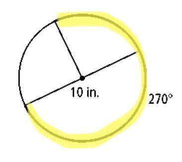 Find the length of the highlighted arc. Round your answer to the nearest tenth. *