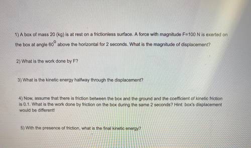 Help with these 5 practice physics questions please. What is the magnitude of displacement