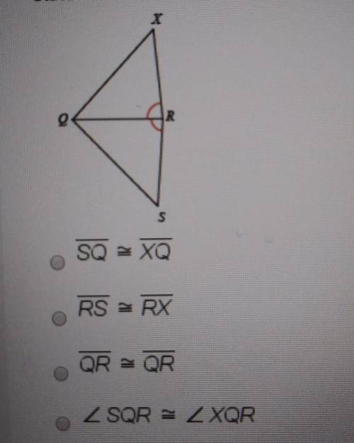 Part 2. State what additional information is required in order to know that the triangles are congr