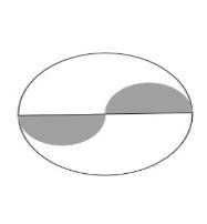 1. In the figure two semicircles are drawn at the centre of the large semicircle

as shown in the