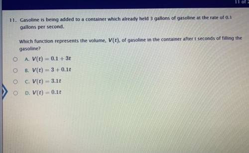 Which one of these functions represent the volume ?