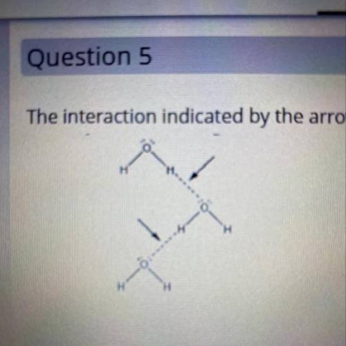 The interaction indicated by the arrows in the diagram is an example of

Your 
o lonic bond