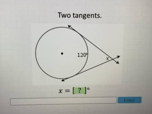 PLZZZ HELPPP two tangents. x=?