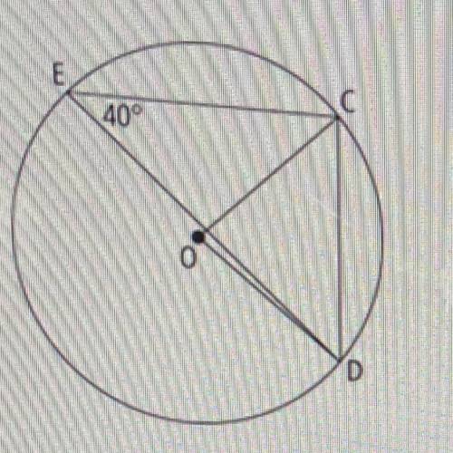 Determine the measure of angle COD in the diagram