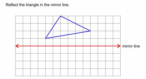 Reflect the triangle in the mirror line