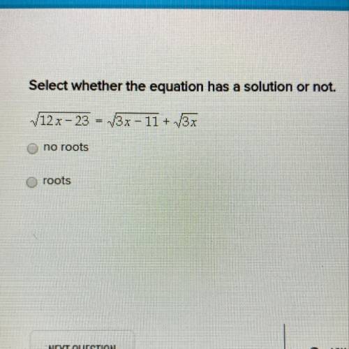 Select wether the equation has a solution or not
