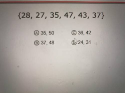 Which pair of numbers, if included in this set, would not change the median?
