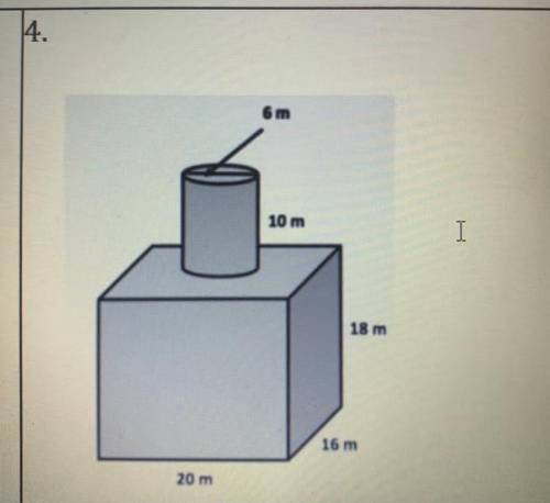 Calculate the volume of the 3-D composite figure please!! show how you got the volume