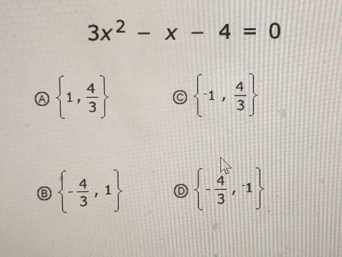 (WILL GIVE BRIANLIEST)

Please Help!Question:What is the solution set for the equation below? (Loo