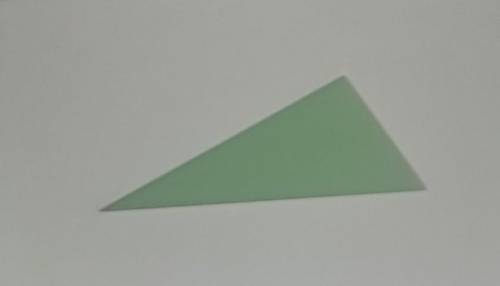 Which best describes the triangle?a) isosceles b) acutec) scalened) equilateral