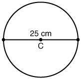 What is the radius of C? 5 cm 10 cm 12.5 cm 50 cm