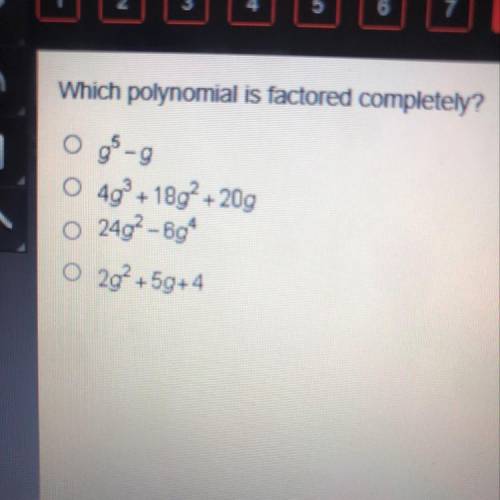 Which polynomial is factored completely?